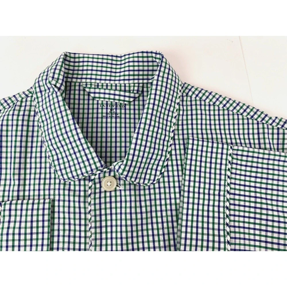 NEW Lands' End Pajama Top Men's Medium Tall 38-40 PJs Soft Cotton Comfort Casual